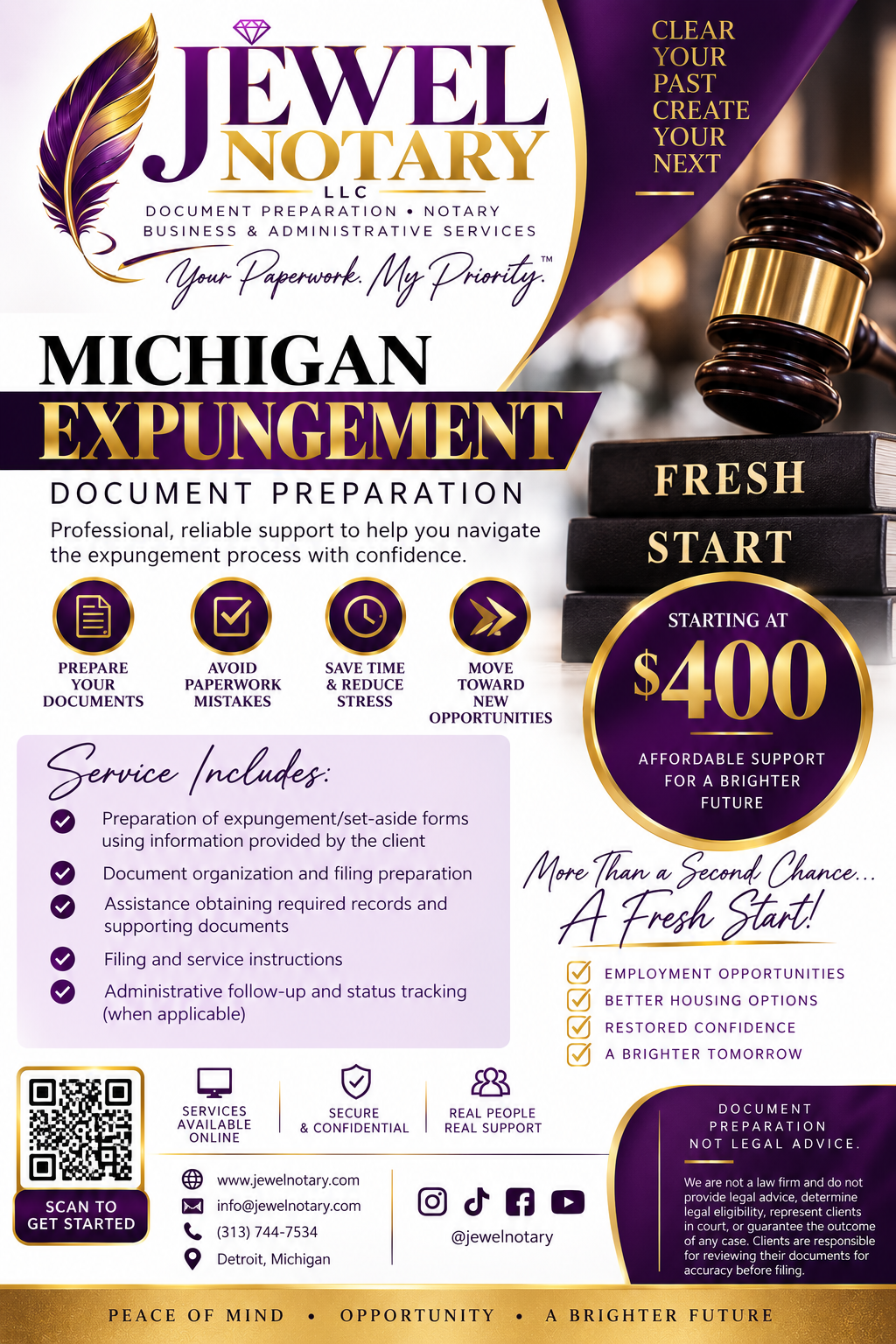 Michigan Expungement Document Preparation