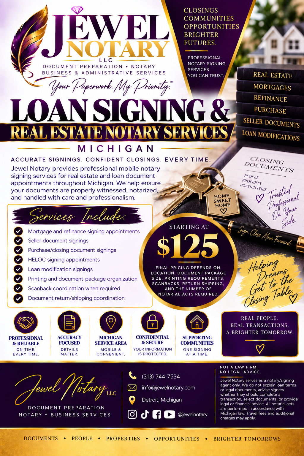 Michigan Loan Signing & Real Estate Notary Services
