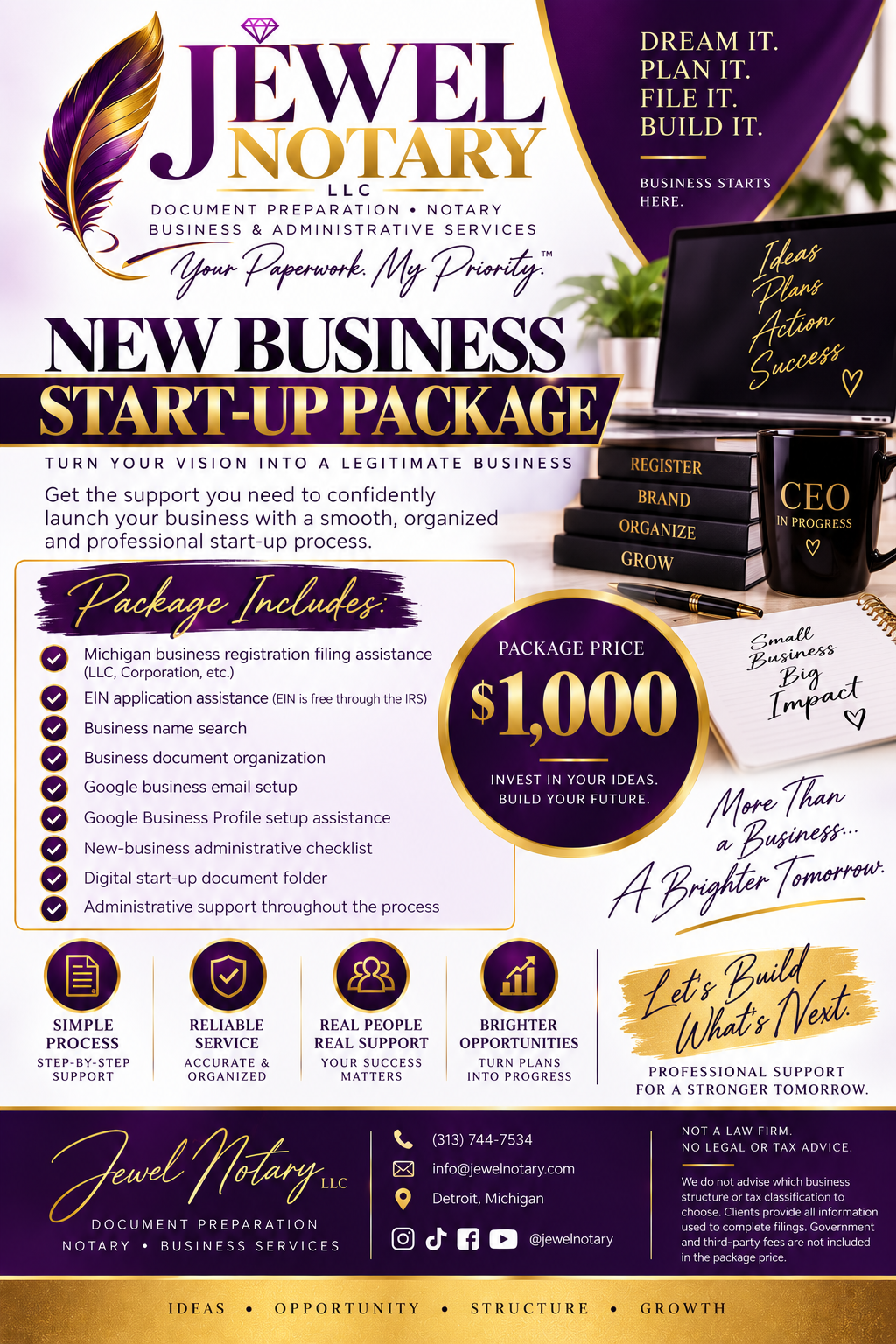Michigan New Business Start-Up Package