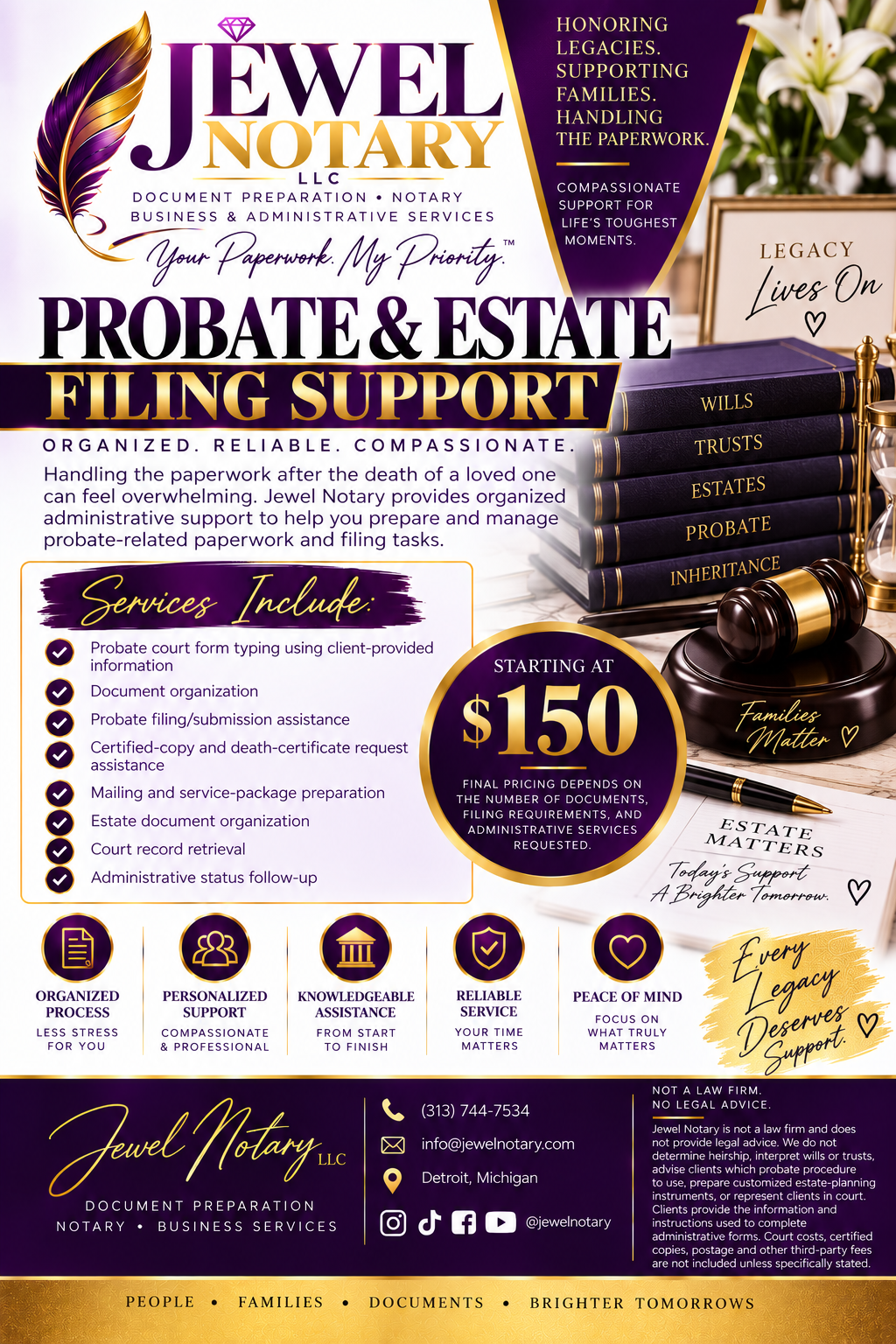 Michigan Probate & Estate Filing Support